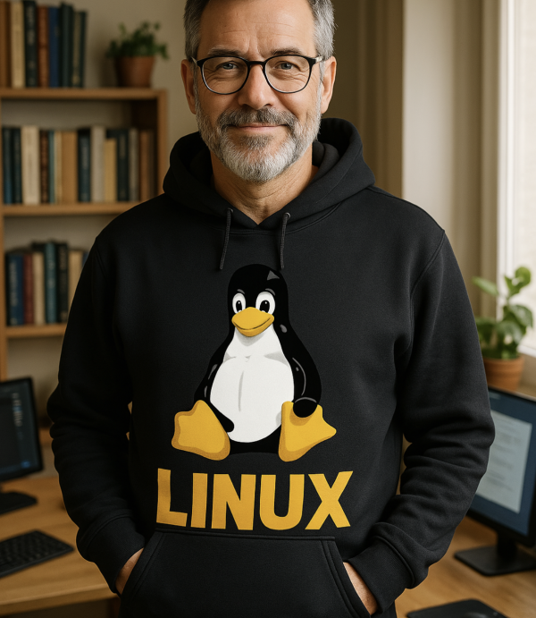 Linux Tux Penguin Hoodie – Harajuku-Style Pullover for Programmers, Developers & Tech Geeks